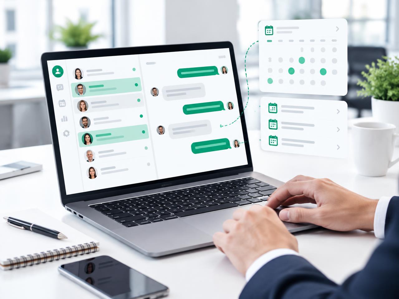 Customer reactivation concept connecting past contacts, messages and appointments